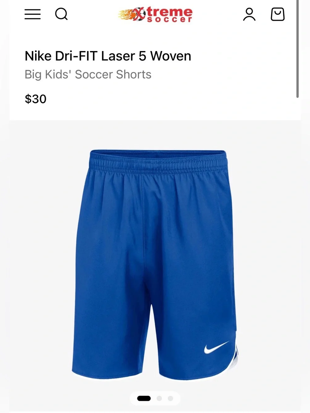 New Boys Nike athletic dry fit shorts with moisture wicking technology.